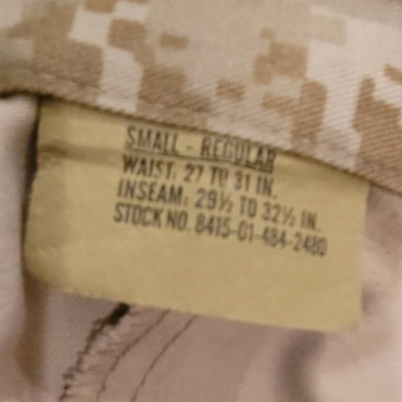 USMC Surplus Desert MARPAT Trousers & BDU Shirt medium small - Picture 15 of 16
